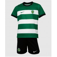 Billiga Sporting CP Barnkläder Hemma fotbollskläder till baby 2023-24 Kortärmad (+ Korta byxor)